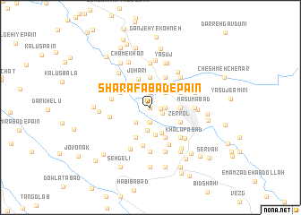 map of Sharafābād-e Pā\