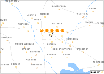 map of Sharafābād
