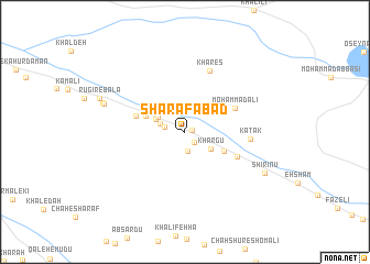 map of Sharafābād