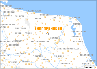 map of Sharaf Shādeh