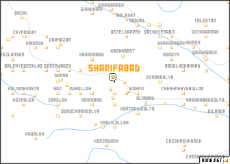 map of Sharīfābād