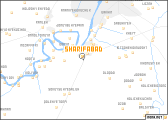 map of Sharīfābād