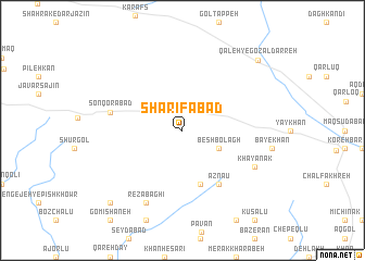 map of Sharīfābād