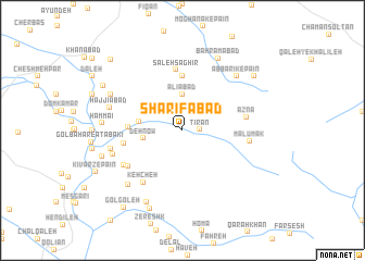 map of Sharīfābād