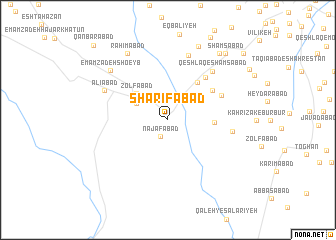 map of Sharīfābād