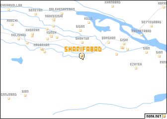 map of Sharīfābād