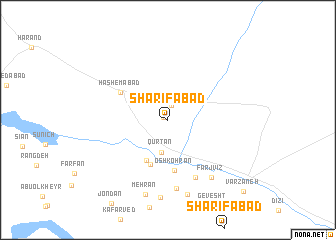 map of Sharīfābād