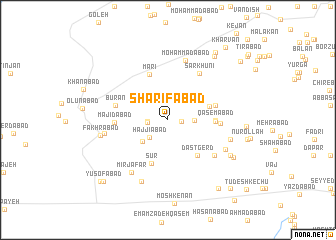 map of Sharīfābād