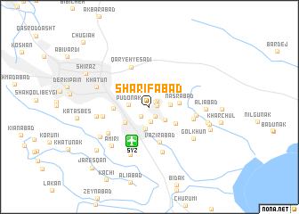 map of Sharīfābād