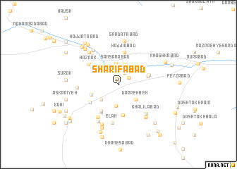 map of Sharīfābād