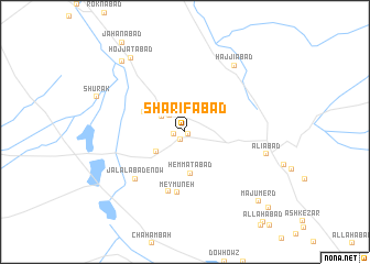 map of Sharīfābād