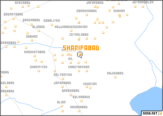 map of Sharīfābād
