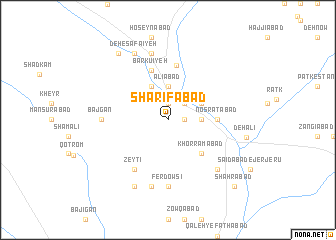 map of Sharīfābād