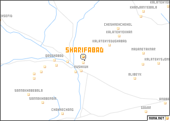 map of Sharīfābād