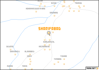 map of Sharīfābād