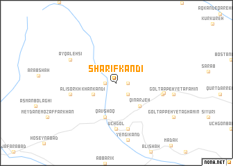 map of Sharīf Kandī