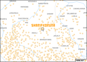 map of Sharīf Korūna