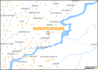 map of Sharīfpur Khurd