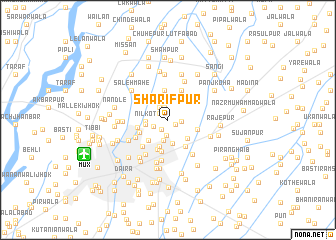 map of Sharīfpur