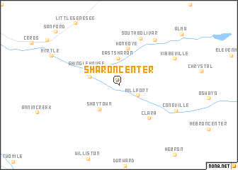 map of Sharon Center