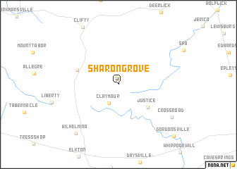 map of Sharon Grove