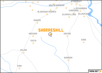 map of Sharpes Hill