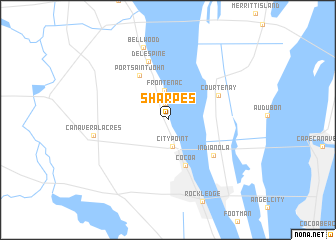 map of Sharpes