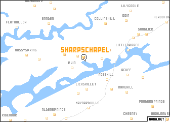 map of Sharps Chapel