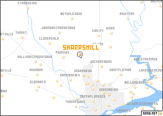 map of Sharps Mill