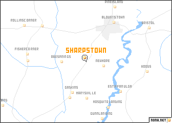 map of Sharpstown