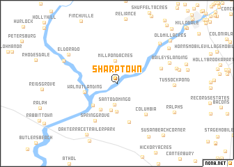 map of Sharptown