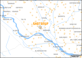 map of Shaţānūf