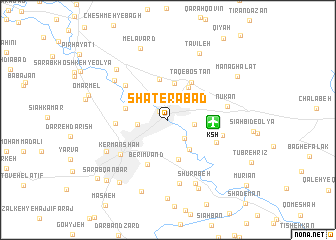 map of Shāţerābād