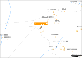 map of Shavvāz