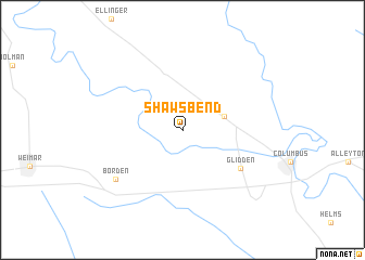map of Shaws Bend
