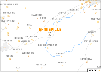 map of Shawsville