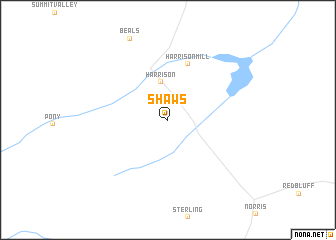 map of Shaws