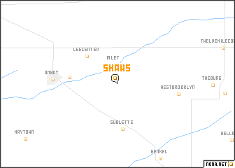 map of Shaws