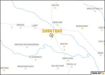 map of Shawtown