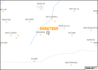 map of Shawtown