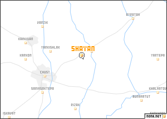 map of Shayan