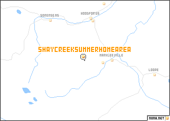 map of Shay Creek Summer Home Area