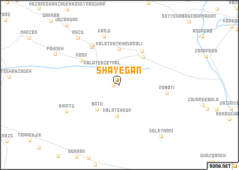 map of Shāyegān