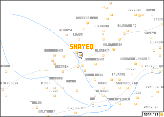 map of Shāyeq