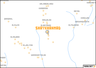 map of Shaykh Aḩmad