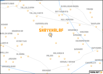 map of Shaykh ‘Alāf