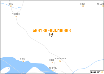 map of Shaykh Faḑl Mikwar
