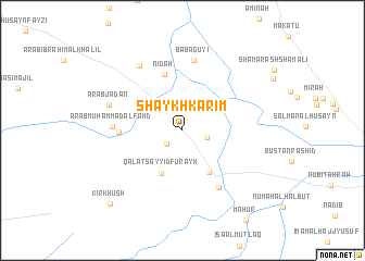 map of Shaykh Karīm