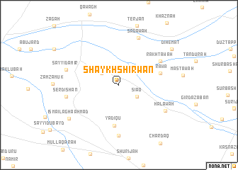 map of Shaykh Shirwān