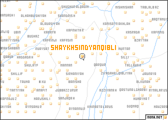 map of Shaykh Sindyān Qiblī